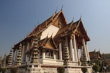 Temple Sutat In Bangkok Royalty Free Stock Image Temple Sutat In Bangkok Royalty Free Stock Image