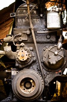 Old Diesel Engine Close-up Royalty Free Stock Photo Old Diesel Engine Close-up Royalty Free Stock Photo