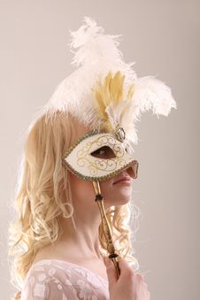 Woman With Mask Royalty Free Stock Photography Woman With Mask Royalty Free Stock Photography