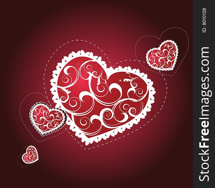 Background With Heart For Valentine Day