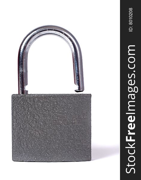 Padlock isolated over white background