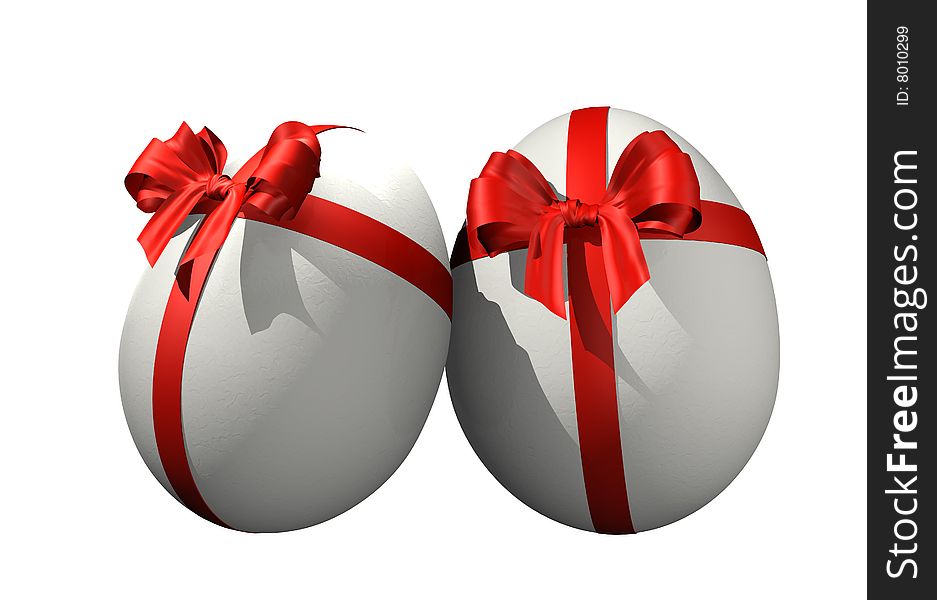 Gift white eggs decorative