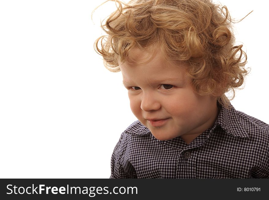 Very Cute Image of a Young Boy Isolated. Very Cute Image of a Young Boy Isolated