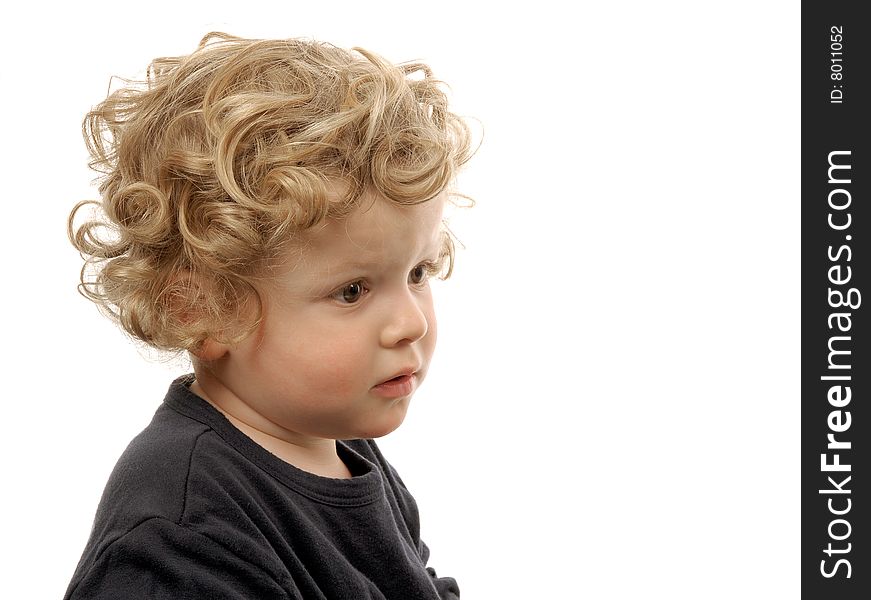 Very Cute Image of a Little Boy Isolated