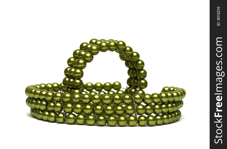 Bracelet and beads isolated