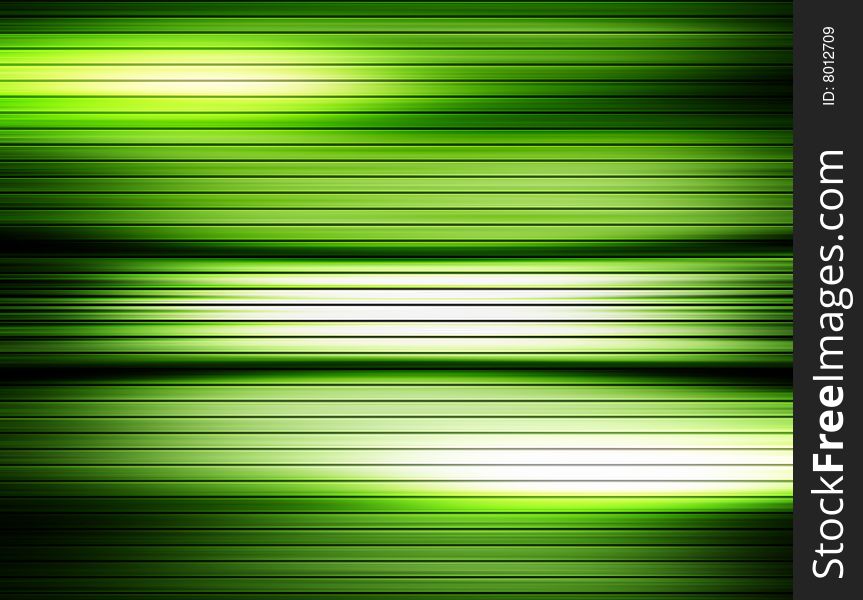 Green lines with bright effects. Abstract illustration. Green lines with bright effects. Abstract illustration