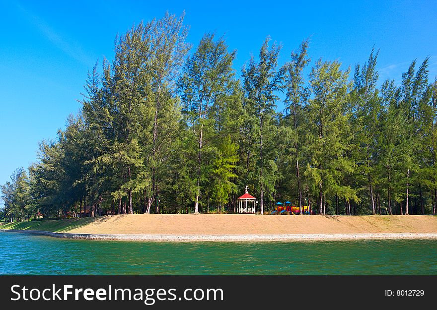 City park near water. Phuket. Thailand. City park near water. Phuket. Thailand