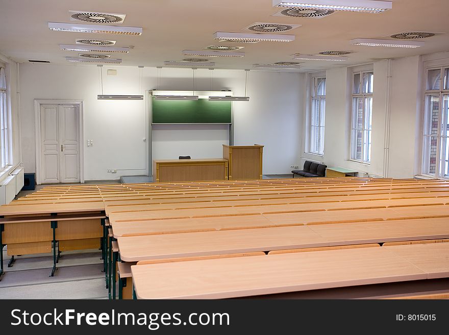 Empty high school or university classroom. Empty high school or university classroom