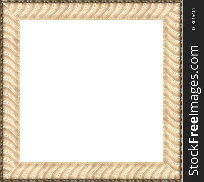 A picture frame on a white