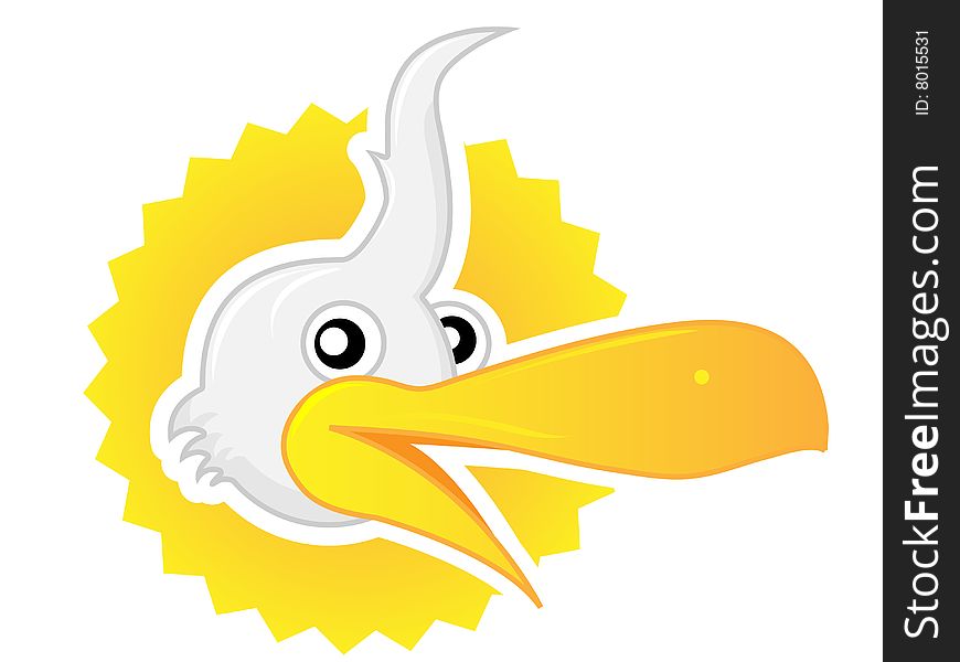 Funny Albatross Cartoon Mascot