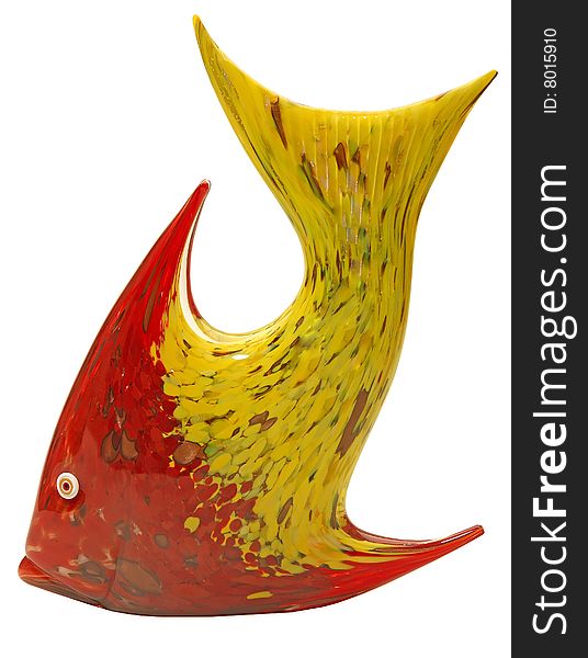 Souvenir fish red glass