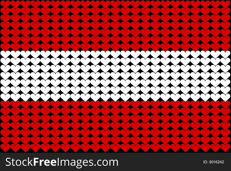 An illustration of the Austrian flag. An illustration of the Austrian flag