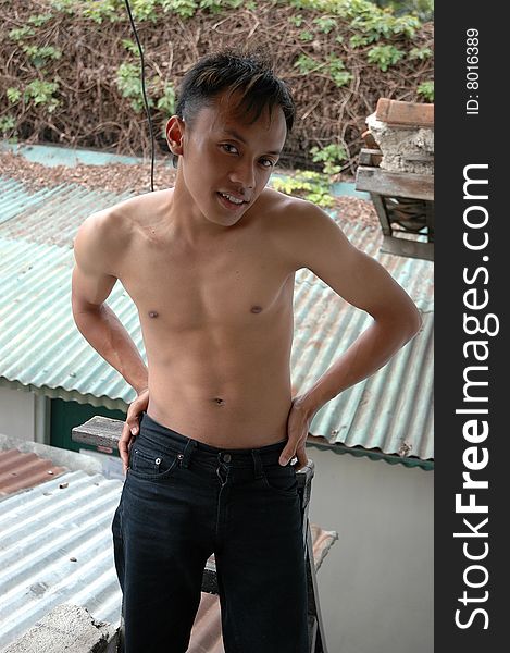 Young asian man with healthy and sexy body. Young asian man with healthy and sexy body