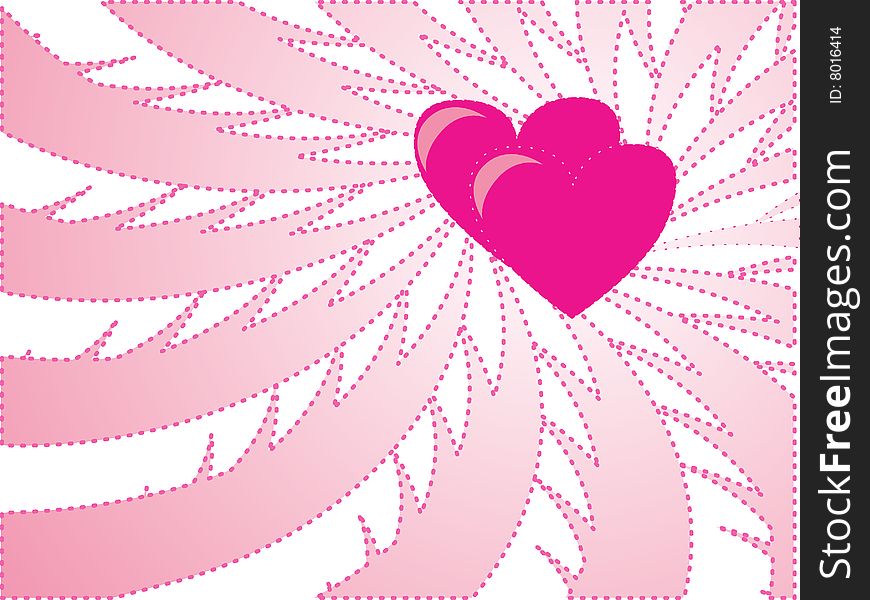 Light pink background with heart