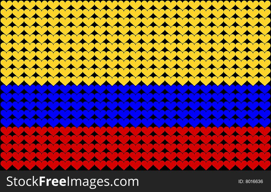 An illustration of Colombian flag. An illustration of Colombian flag