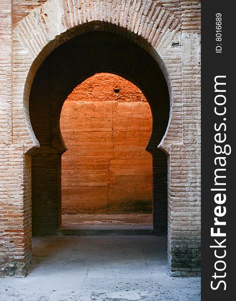 One of the doorways in the Alhambra. One of the doorways in the Alhambra