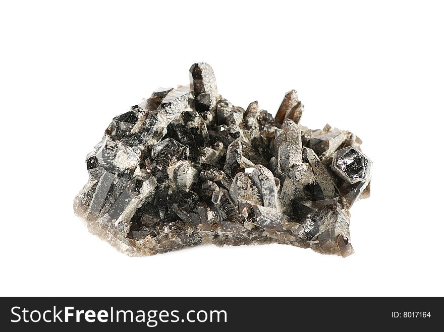 Crystal mineral isolated on white background