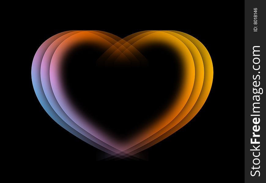 Abstract valentine background heart like fire