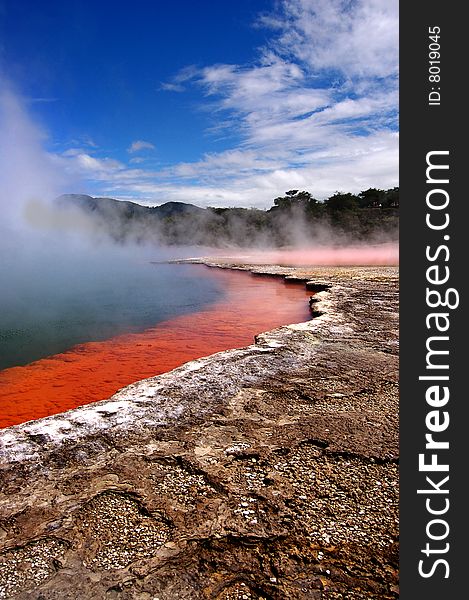 Boiling lake in new zealand. Boiling lake in new zealand