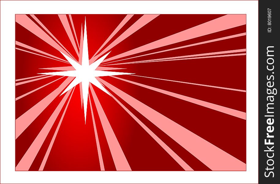 Red beam background with a star inside