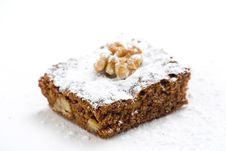 Hot Chocolate Brownie With Walnuts And Vanilla Stock Photo Hot Chocolate Brownie With Walnuts And Vanilla Stock Photo