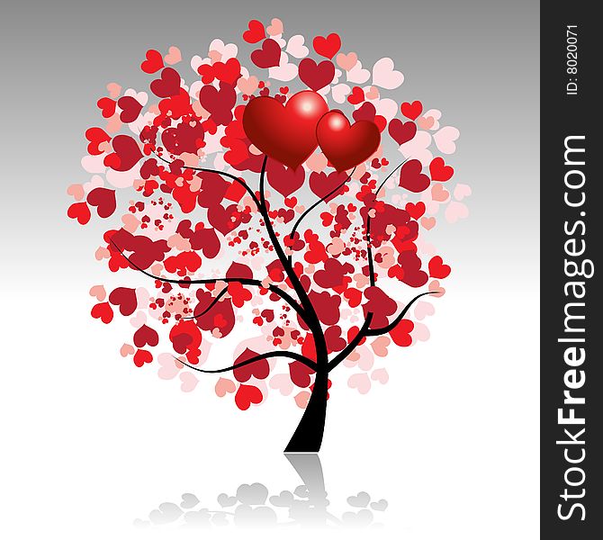 Valentine Tree Beautiful For Your Design