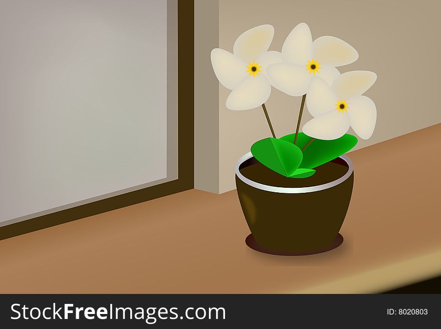 Flower representation in this graphic illustration.