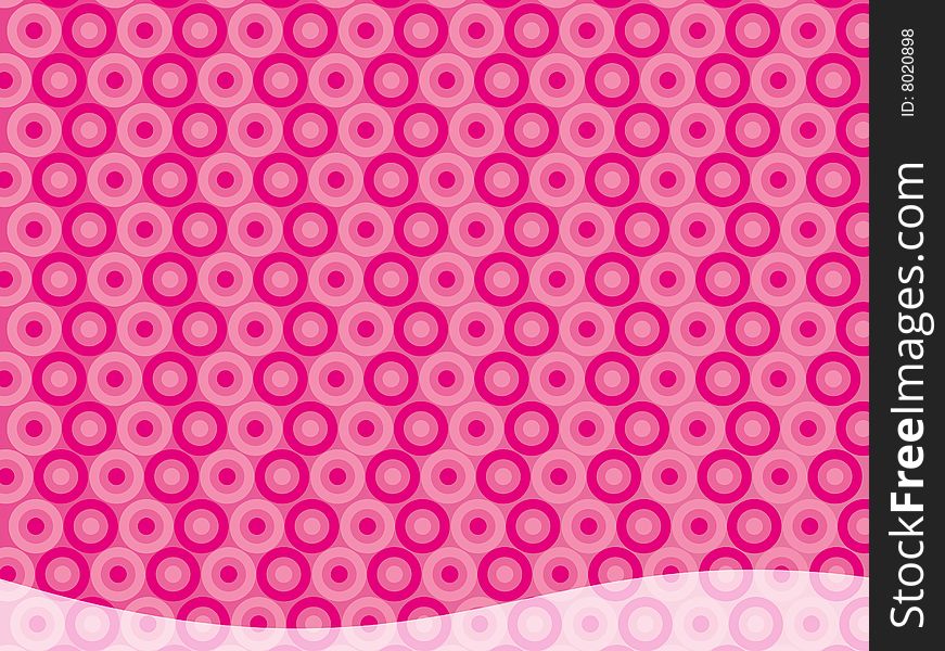 Pink background made with concentric circles. Pink background made with concentric circles.