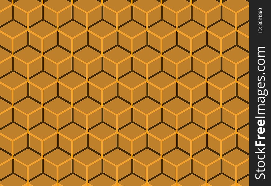 Orange techno honeycomb.