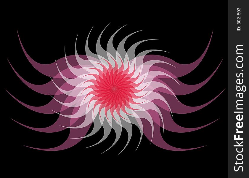 Flower made with symmetrical courves. Flower made with symmetrical courves.