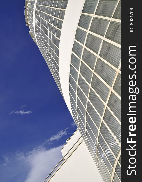 Tower in blue sky in Spain. Tower in blue sky in Spain