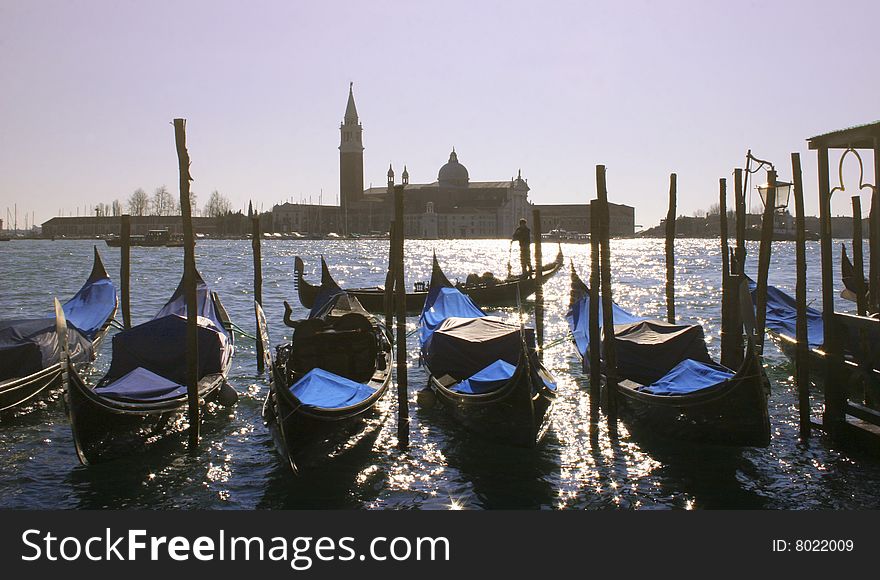 Gondolas In Venice