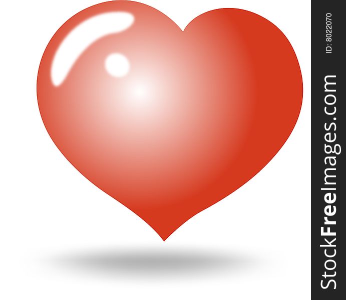 Valentine heart on white background. Valentine heart on white background