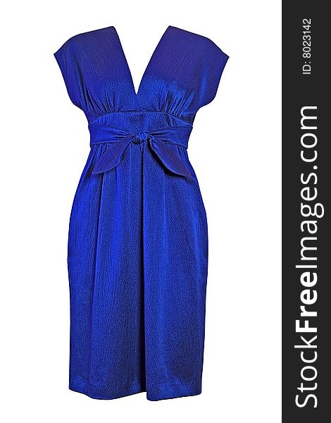 Woman fashion blue color dress