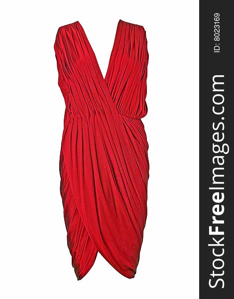 Woman fashion red color dress