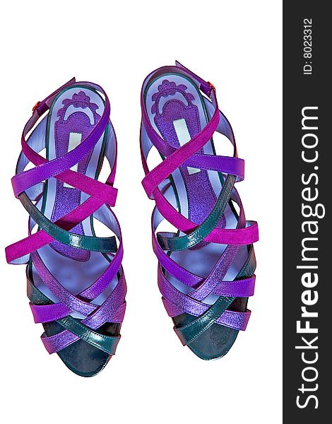 Violet color sandal leathers shoes