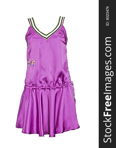 Woman fashion violet color dress