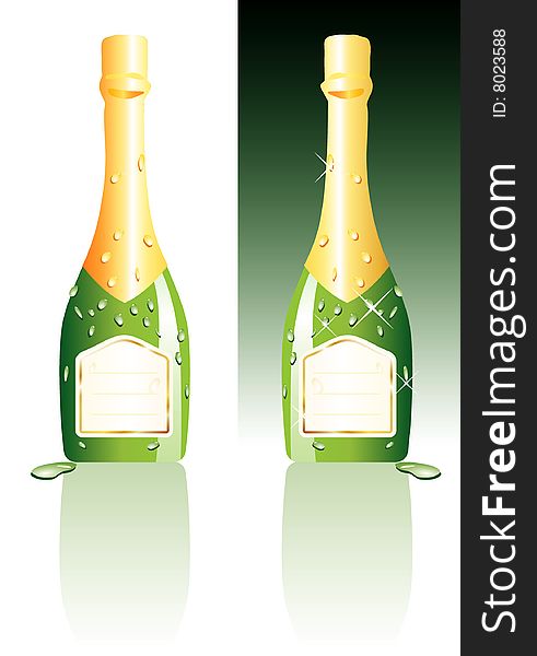 Vector illustration of blank abstract bottle. Vector illustration of blank abstract bottle