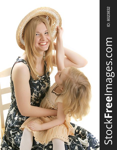 Story about girl  mother and summer  hat. Story about girl  mother and summer  hat
