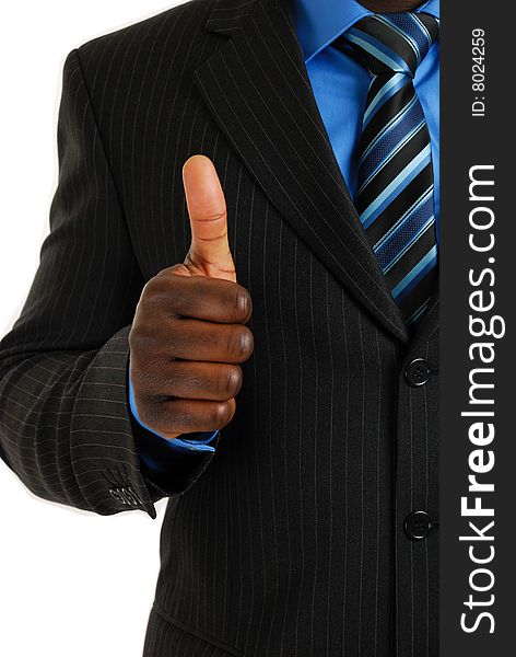This is an image of business man giving thumbs up. This is an image of business man giving thumbs up.