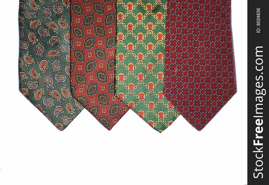 4 different types of tie colors. 4 different types of tie colors