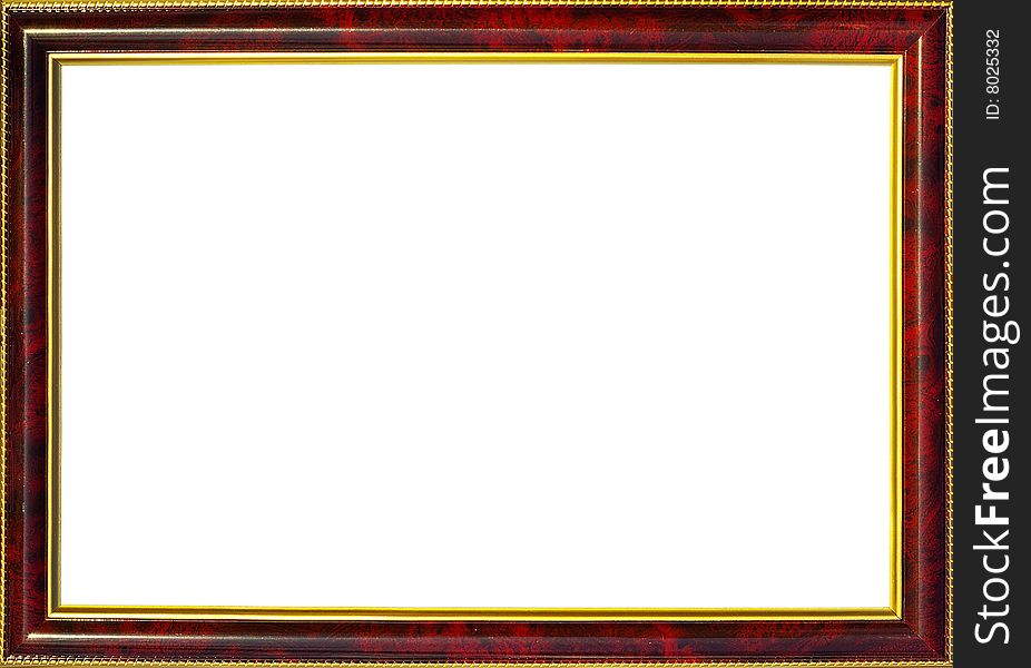 A picture frame on a white