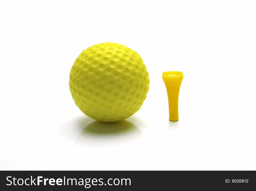 Golf Balls isolated against a white background