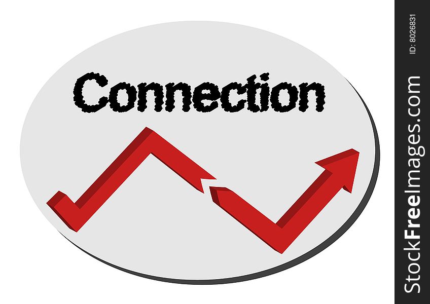 Graphic illustration of internet connection. Graphic illustration of internet connection