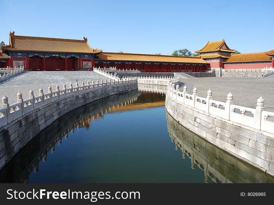 The River which runs through The Forbidden City in Beijing, China. The River which runs through The Forbidden City in Beijing, China.