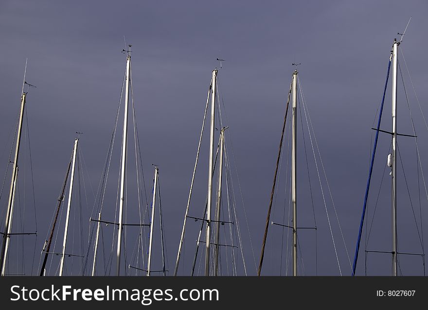 Rays from a sunset illuminating Sail masses. Rays from a sunset illuminating Sail masses