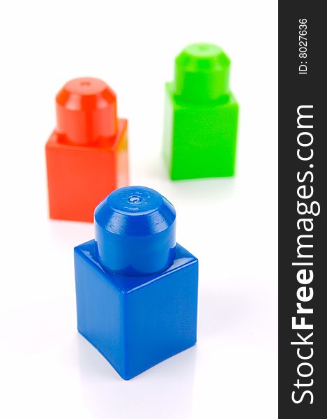 Building blocks isolated against a white background. Building blocks isolated against a white background