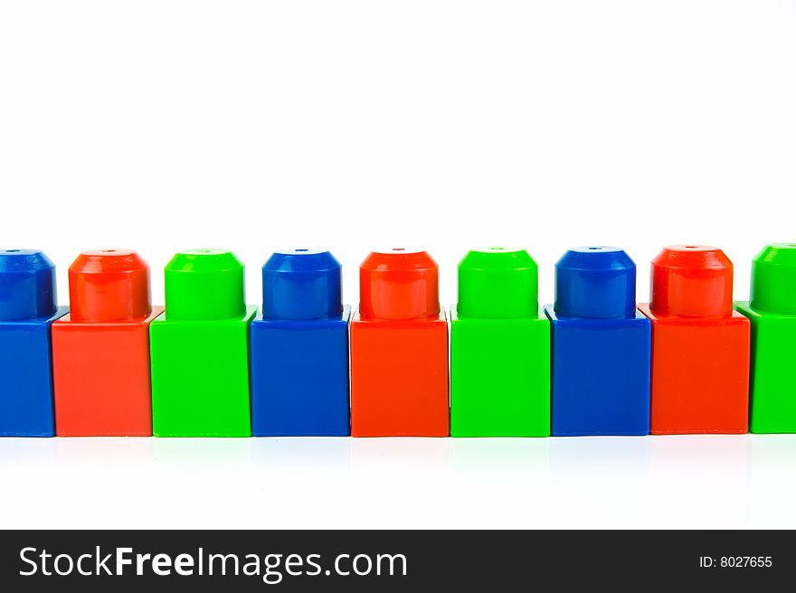 Building blocks isolated against a white background. Building blocks isolated against a white background