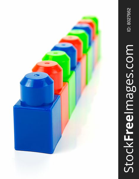 Building blocks isolated against a white background. Building blocks isolated against a white background