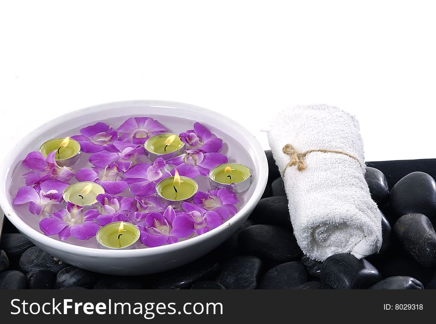 Spa objects on white background. Spa objects on white background
